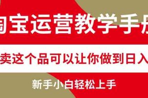 （12351期）淘宝运营教学手册，在淘宝卖这个品可以让你做到日入2000+，新手小白轻…