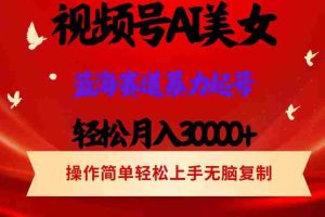 （12178期）视频号AI美女跳舞，轻松月入30000+，蓝海赛道，流量池巨大，起号猛，当…