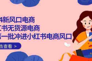 （10129期）2024新风口电商，小红书无货源电商，带第一批冲进小红书电商风口（18节）