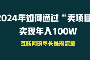 （9147期） 2024年如何通过“卖项目”实现年入100W