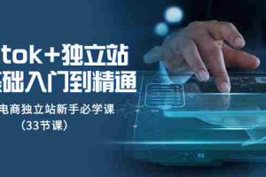 （8065期）tk+独立站从0基础入门到精通，跨境电商独立站新手必学课（33节课）