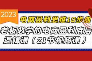 （6899期）电商盈利-思维10步曲，老板必学的电商盈利底层逻辑课（21节视频课）