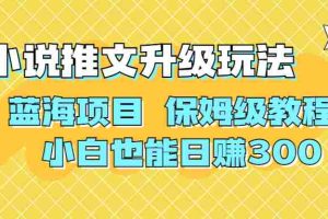 （6898期）利用AI作图撸小说推文 升级玩法 蓝海项目 保姆级教程 小白也能日赚300