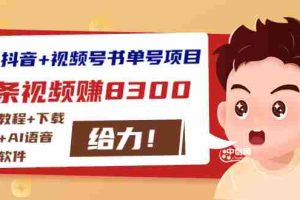 (2908期)最新抖音+视频号书单号项目:一条视频赚8300【详细教程+AI语音合成软件】