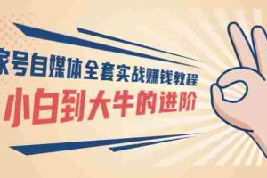 (2890期)百家号自媒体全套实战赚钱教程,从小白到大牛的进阶 价值1980元