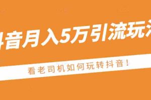 （2486期）某公众号付费文章：抖音月入5万引流玩法，看看老司机如何玩转抖音