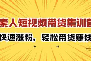 （2203期）素人短视频带货集训营：快速涨粉，轻松带货赚钱