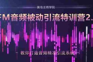 （1586期）黄岛主·FM音频引流特训营2.0：独家引流模式，单账号50W+播放量，轻松变现