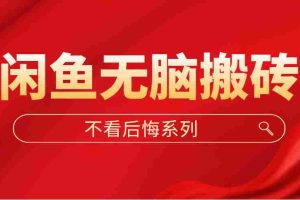 （5056期）闲鱼无脑搬砖，单账号月入500+多号多鲁！