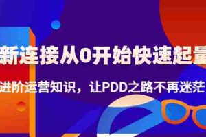 （4380期）新连接从0开始快速起量：进阶运营知识，让PDD之路不再迷茫！
