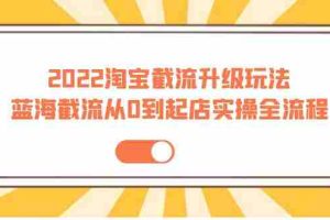 （3798期）2022淘宝截流升级玩法：蓝海截流从0到起店实操全流程 价值千元！