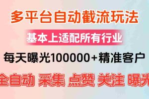 （12709期）小红书抖音视频号最新截流获客系统，全自动引流精准客户【日曝光10000+…