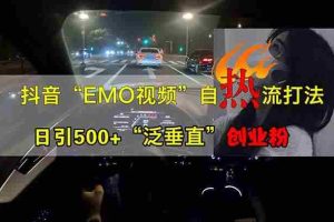 （14135期）抖音EMO自热流创业粉打法，三天起千粉号，单视频十万播放量，多账号矩…