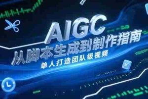 （15170期）AIGC视频制作指南，从脚本生成到剪辑全流程，单人打造团队级视频
