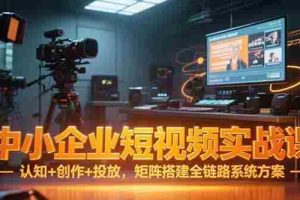 （15249期）中小企业短视频实战课，认知+创作+投放，矩阵搭建全链路系统方案