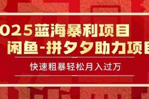 （15359期）2025 最新闲鱼蓝海暴利项目 快速粗暴单号日入1000+，保姆级教程
