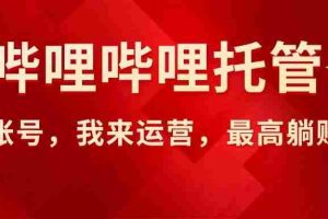 （15817期）【哔哩哔哩托管】AI短视频带货，你出账号，我来运营，最高躺赚2W!