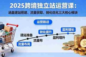 （16211期）2025跨境独立站运营课：涵盖建站搭建、流量获取、转化优化三大核心模块