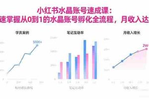 （16476期）2025小红书水晶账号速成课：快速掌握从0-1水晶账号孵化全流程，月收入达2w
